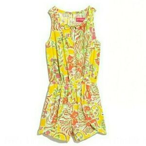 Lilly Pulitzer Challis Happy Place Yellow Romper Sz Small